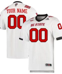 Custom NC State Wolfpack Jersey Name and Number College Football White Away Game All Stitched