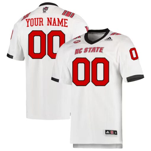 Custom NC State Wolfpack Jersey Name and Number College Football White Away Game All Stitched