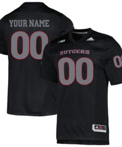 Custom Rutgers Scarlet Knights Jersey Name and Number College Football Black Alternate Game All Stitched