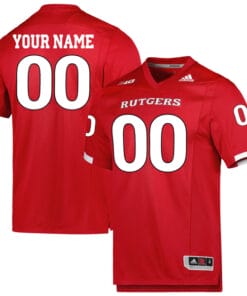 Custom Rutgers Scarlet Knights Jersey Name and Number College Football Scarlet Alternate Game All Stitched