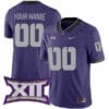 Custom TCU Horned Frogs Jersey Name and Number College Football Purple Home Game All Stitched