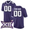 Custom TCU Horned Frogs Jersey Name and Number College Football Purple All Stitched