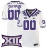 Custom TCU Horned Frogs Jersey Name and Number College Football White Away Game All Stitched