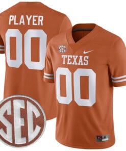 Custom Texas Longhorns Jersey Name and Number College Football Orange Home Game All Stitched