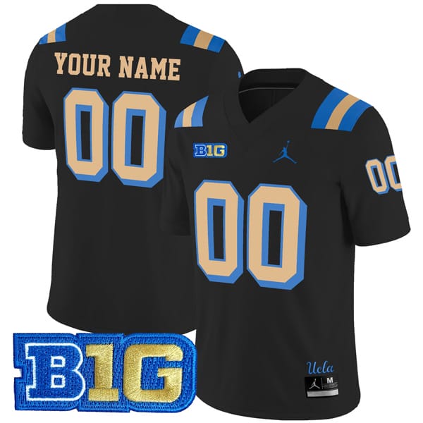 Custom UCLA Bruins Jersey Name and Number College Football Black Alternate All Stitched 8 Custom UCLA Bruins Jersey Name and Number College Football Black Alternate All Stitched