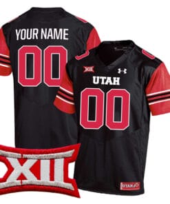 Custom Utah Utes Jersey Name and Number College Football Black Alternate Game – All Stitched