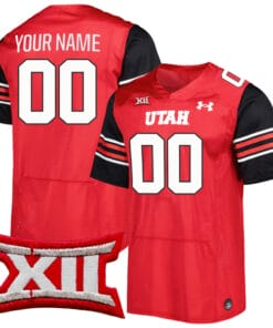 Custom Utah Utes Jersey Name and Number College Football Red Home Game All Stitched