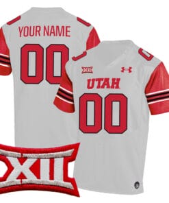 Custom Utah Utes Jersey Name and Number College Football White Away Game All Stitched