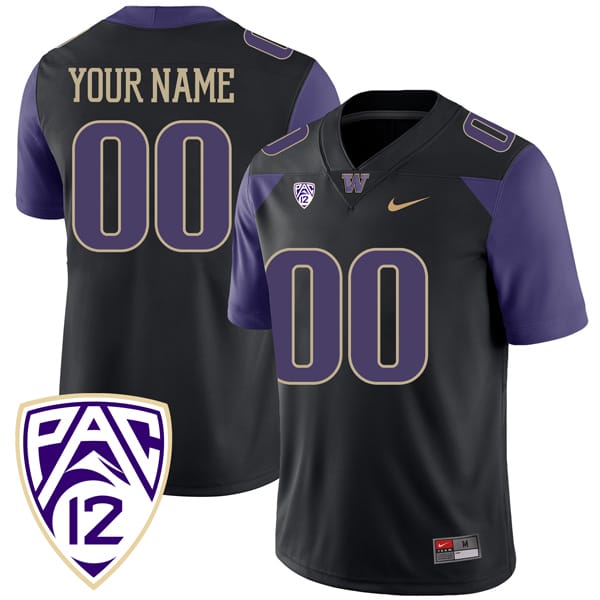 Custom Washington Huskies Jersey Name and Number College Football Black Game All Stitched 8 Custom Washington Huskies Jersey Name and Number College Football Black Game All Stitched