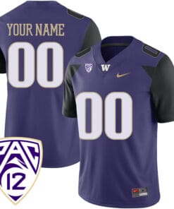 Custom Washington Huskies Jersey Name and Number College Football Purple Game All Stitched.