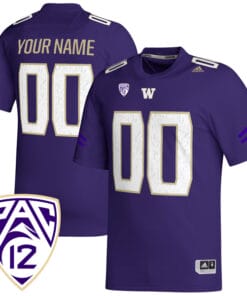 Custom Washington Huskies Jersey Name and Number College Football Purple All Stitched