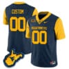 Custom West Virginia Mountaineers Jersey Name and Number College Football Country Roads Navy All Stitched