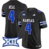 Devin Neal Jersey #4 Kansas Jayhawks 2024 Vapor College Football Vapor Limited Black