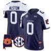 Damari Alston Jersey #0 Auburn Tigers SEC Patch Vapor Limited College Football Stitched Navy Alternate
