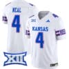 Devin Neal Jersey #4 Kansas Jayhawks 2024 Vapor College Football Vapor Limited White