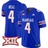Devin Neal Jersey #4 Kansas Jayhawks 2024 Vapor College Football Vapor Limited Royal