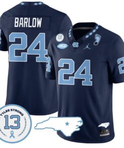 Darwin Barlow Jersey #24 North Carolina Tar Heels Vapor College Football Stitched Nav