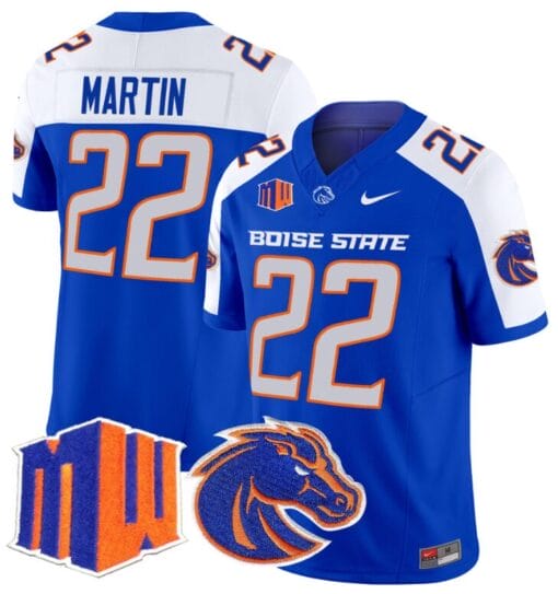 Doug Martin Jersey #22 Boise State Broncos Vapor Limited College Football Stitched Royal Alternate