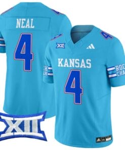 Devin Neal Jersey #4 Kansas Jayhawks 2024 Vapor College Football Vapor Limited Old Ku