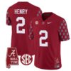 Derrick Henry Jersey #2 Alabama Crimson Tide Vapor College Football Limited Stitched Crimson