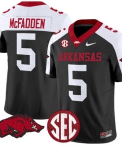 Darren McFadden Jersey #5 Arkansas Razorbacks Vapor Limited College Football Stitched Black Alternate