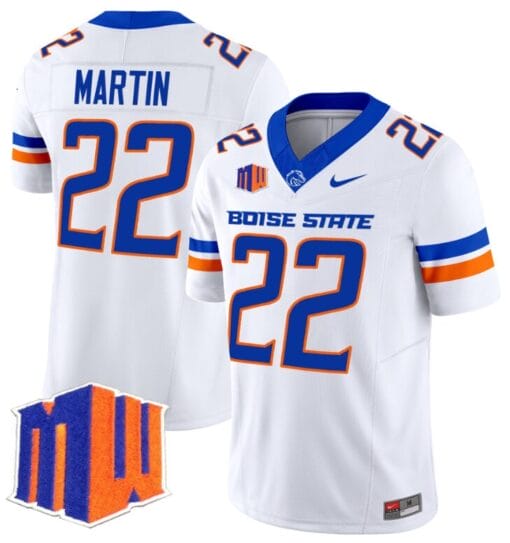 Doug Martin Jersey #22 Boise State Broncos Vapor Limited College Football Stitched White