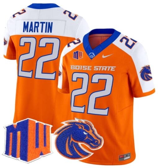 Doug Martin Jersey #22 Boise State Broncos Vapor Limited College Football Stitched Orange Alternate