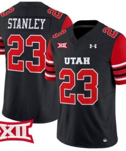 Dijon Stanley Jersey #23 Utah Utes Vapor Limited College Football Stitched Black