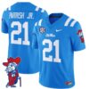 Henry Parrish Jr Jersey #21 Ole Miss Rebels Vapor Limited College Football Stitched Powder Blue