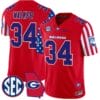 Herschel Walker Jersey #34 Georgia Bulldogs American Style Vapor Limited Football Stitched Red