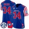 Herschel Walker Jersey #34 Georgia Bulldogs American Style Vapor Limited Football Stitched Royal