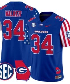 Herschel Walker Jersey #34 Georgia Bulldogs American Style Vapor Limited Football Stitched Royal
