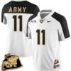 Isaiah Alston Jersey #11 Army Black Knights Jersey Rocky The Bulldog Patch Vapor Limited College Football Stitched White Alternate