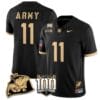 Isaiah Alston Jersey #11 Army Black Knights Vapor Limited College Football Stitched Black