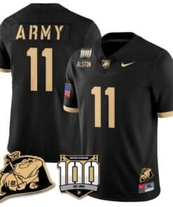 Isaiah Alston Jersey #11 Army Black Knights Vapor Limited College Football Stitched Black