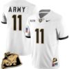 Isaiah Alston Jersey #11 Army Black Knights Jersey Rocky The Bulldog Patch Vapor Limited College Football Stitched White