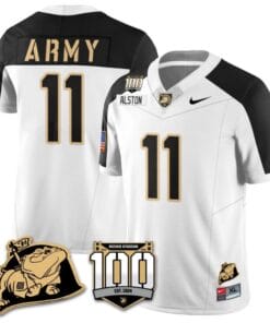 Isaiah Alston Jersey #11 Army Black Knights Vapor Limited College Football Stitched White Alternate