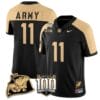 Isaiah Alston Jersey #11 Army Black Knights Vapor Limited College Football Stitched Black Alternate