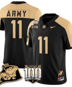 Isaiah Alston Jersey #11 Army Black Knights Vapor Limited College Football Stitched Black Alternate