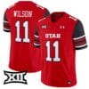 Isaac Wilson Jersey #11 Utah Utes Vapor Limited College Football Stitched Red 5 Isaac Wilson Jersey #11 Utah Utes Vapor Limited College Football Stitched Red
