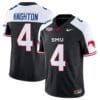 Jaylan Knighton Jersey #4 SMU Mustangs Icy College Football Vapor Limited Black Alternate
