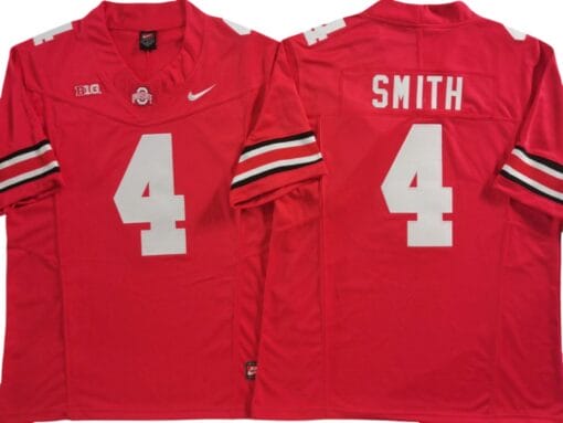 Jeremiah Smith Jersey #4 Ohio State Buckeyes Vapor F.U.S.E. College Football Limited Red