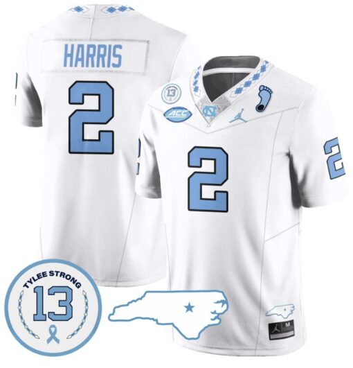 akeen Harris Jersey #2 North Carolina Tar Heels Vapor College Football Stitched Whit