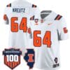 Josh Kreutz Jersey #64 Illinois Fighting Vapor Limited College Football Stitched White