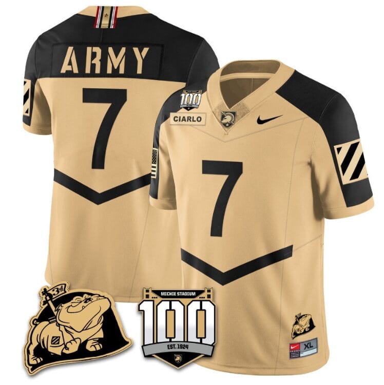 Jimmy Ciarlo Jersey #7 Army Black Knights Vapor Limited College Football Stitched Gold Alternate 8 Jimmy Ciarlo Jersey #7 Army Black Knights Vapor Limited College Football Stitched Gold Alternate