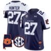 Jarquez Hunter Jersey #27 Auburn Tigers SEC Patch Vapor Limited College Football Stitched Navy Alternate