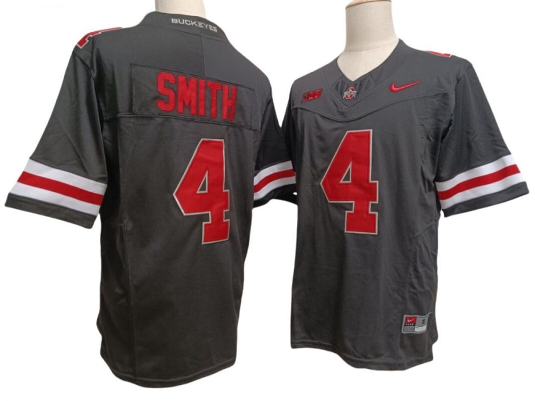 Jeremiah Smith Jersey #4 Ohio State Buckeyes Vapor F.U.S.E. Football Limited Black 8 Jeremiah Smith Jersey #4 Ohio State Buckeyes Vapor F.U.S.E. Football Limited Black