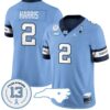 Jakeen Harris Jersey #2 North Carolina Tar Heels Vapor College Football Stitched Alternate Blue