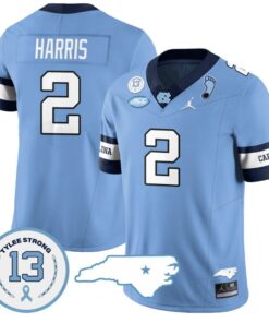 Jakeen Harris Jersey #2 North Carolina Tar Heels Vapor College Football Stitched Alternate Blue