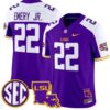 John Emery Jr Jersey #22 LSU Tigers 2024 Louisiana Patch Vapor Limited College Football Stitched Purple Alternate